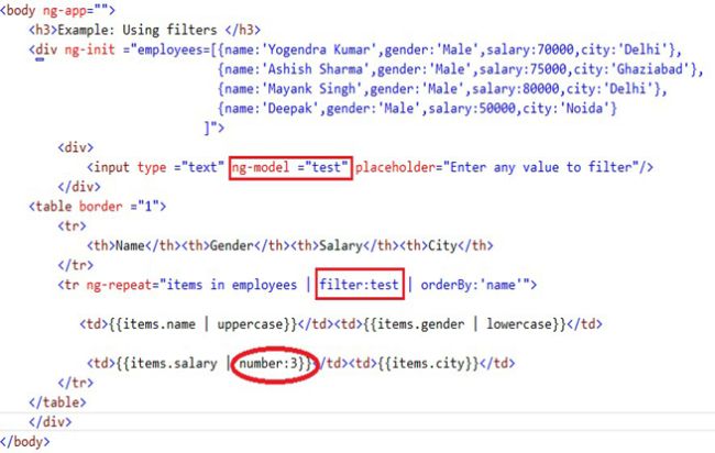 filter and number filter